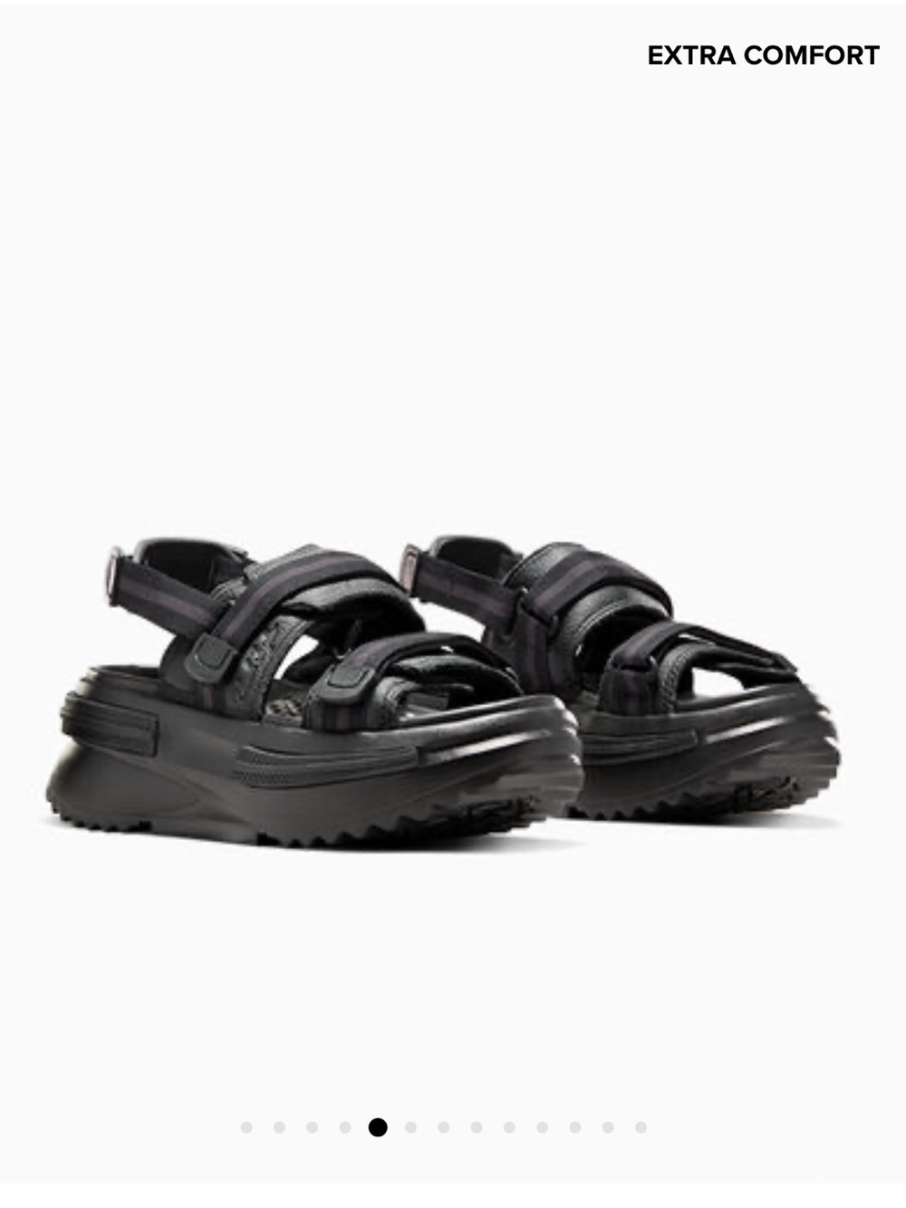 NWB Converse Run Star Utility Sandal CX Women's 5 Black Urban Hipster Gorpcore